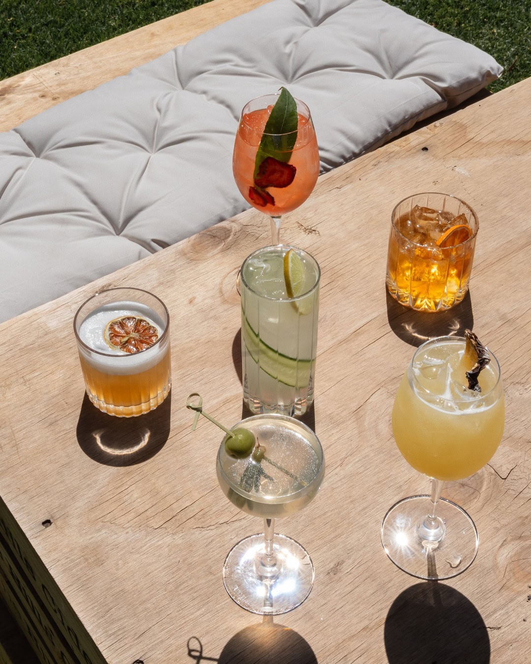 Drink selection at Lot 100 in Adelaide Hills.