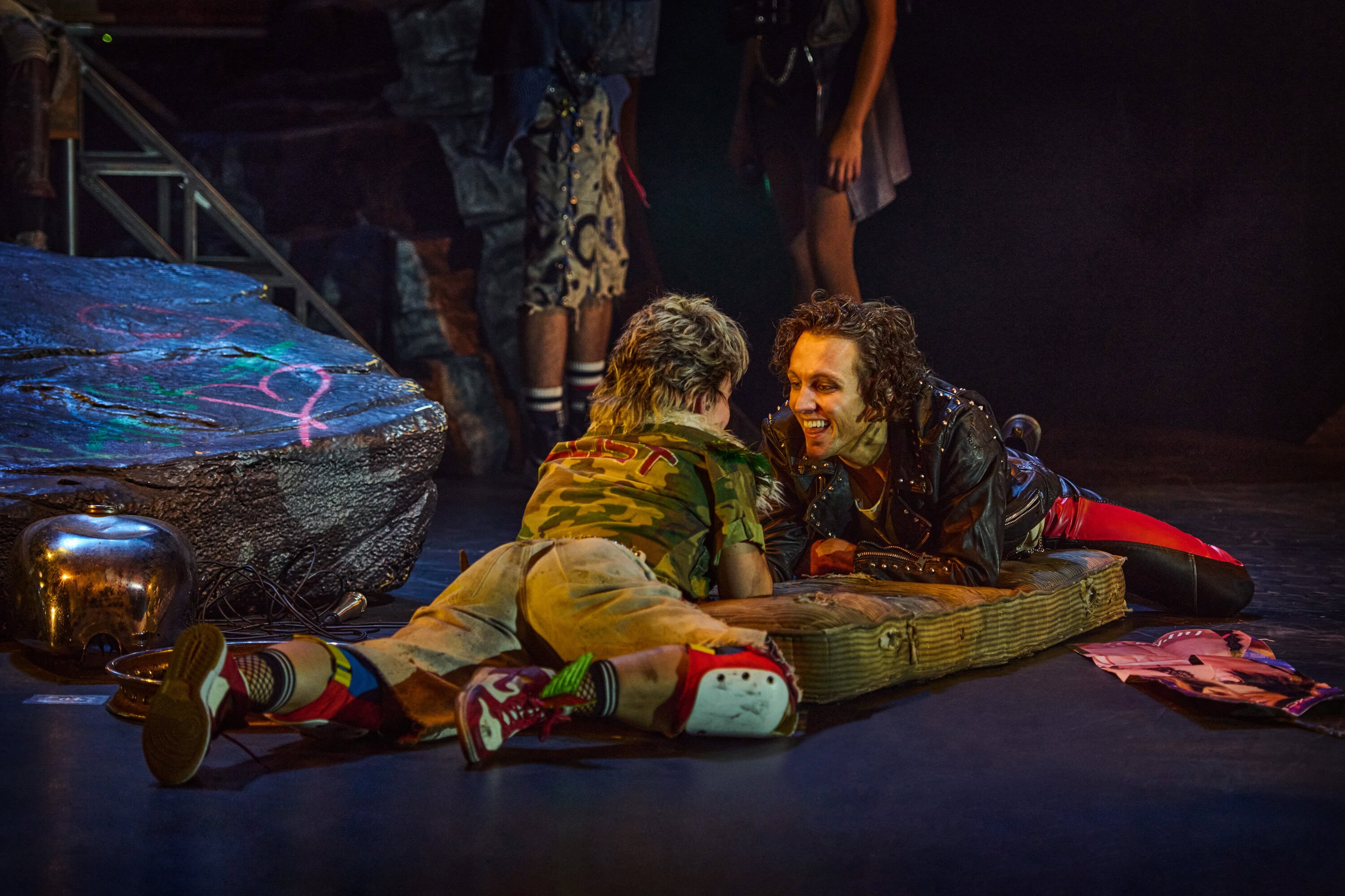 Carla Bertran as Tink & Glenn Adamson as Strat in BAT OUT OF HELL, credit Chris Davis Studio