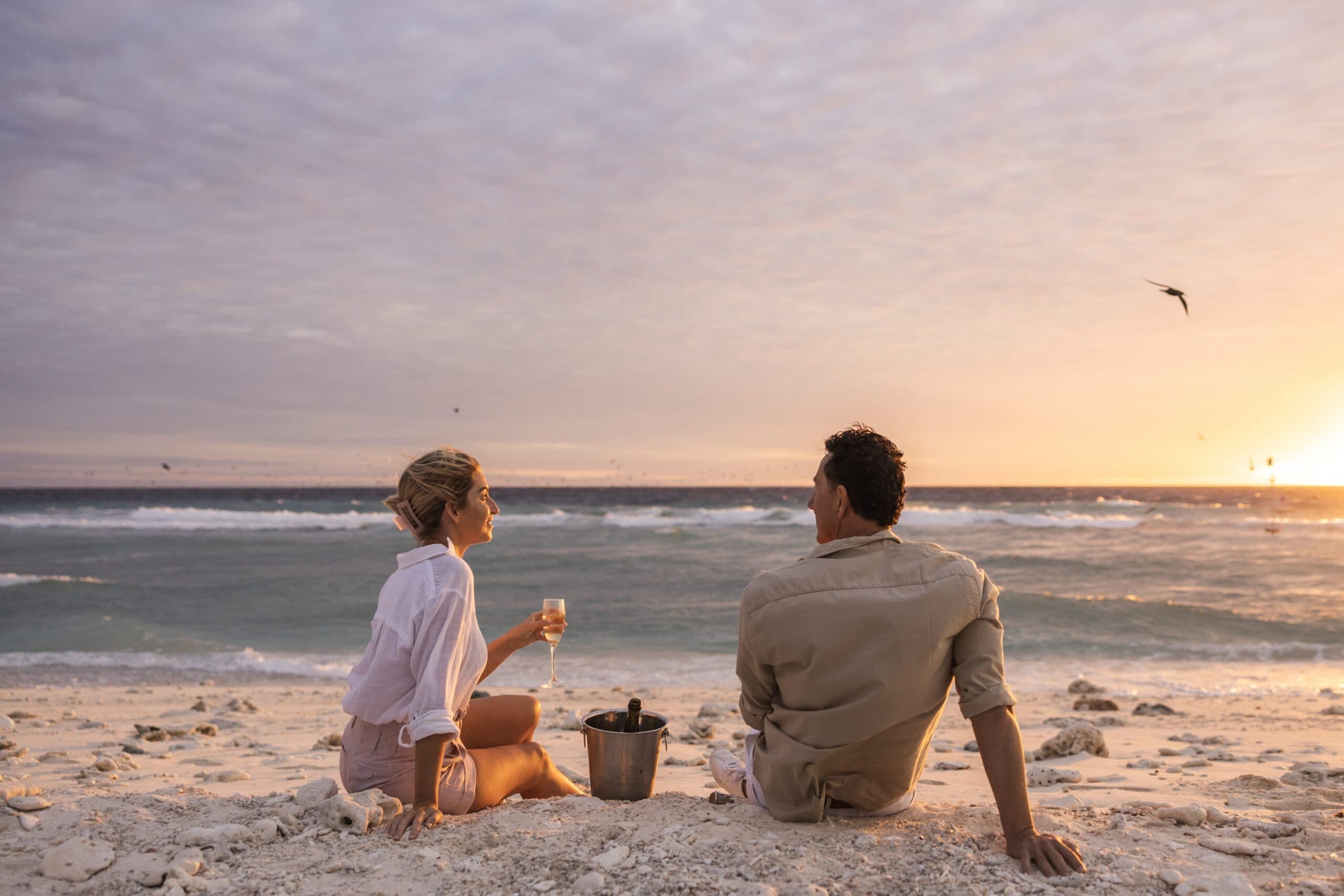 Sunset Toast Lady Elliot Island Eco Resort Queensland PC Tourism & Events Queensland