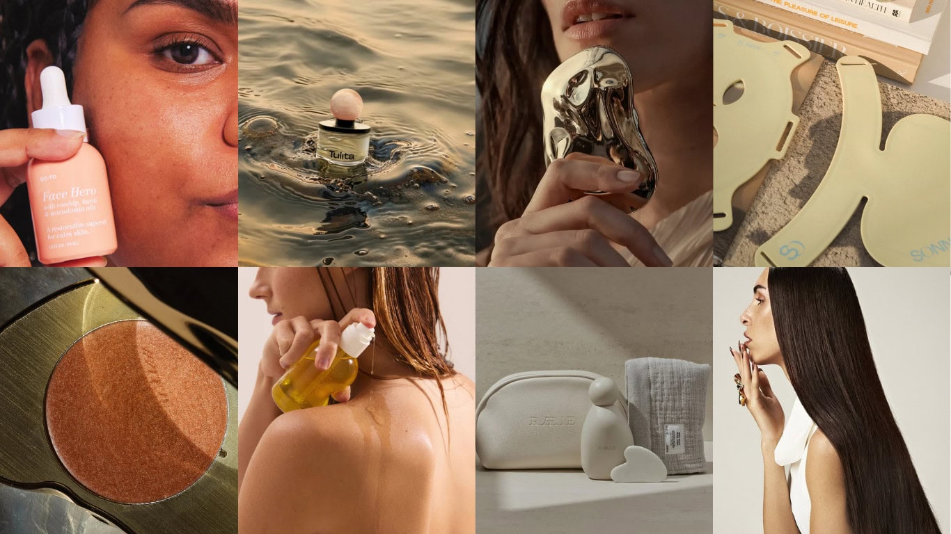 Collection of beauty products