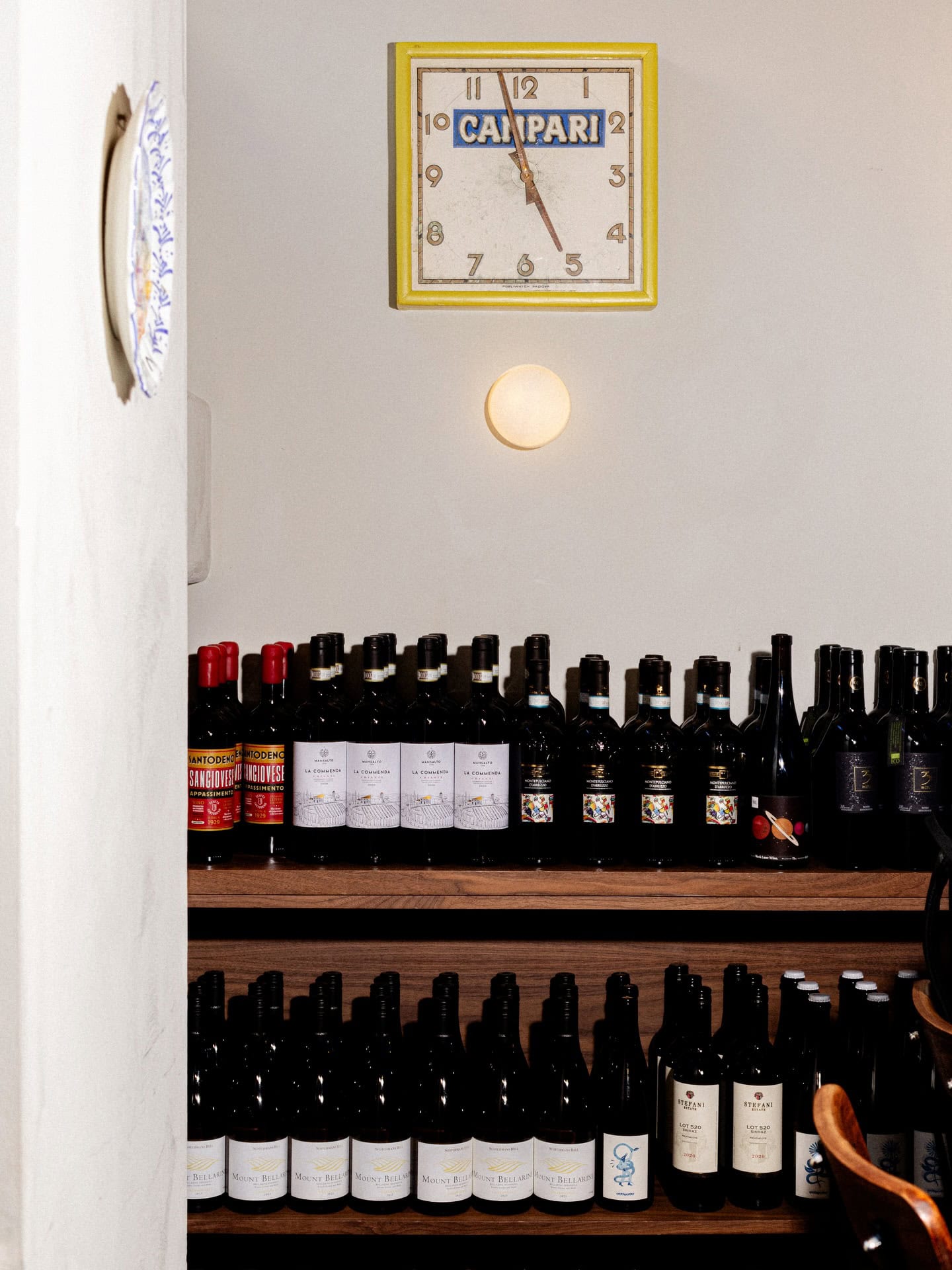 Rows of wine at The Hardware Club, a Melbourne CBD Italian restaurant
