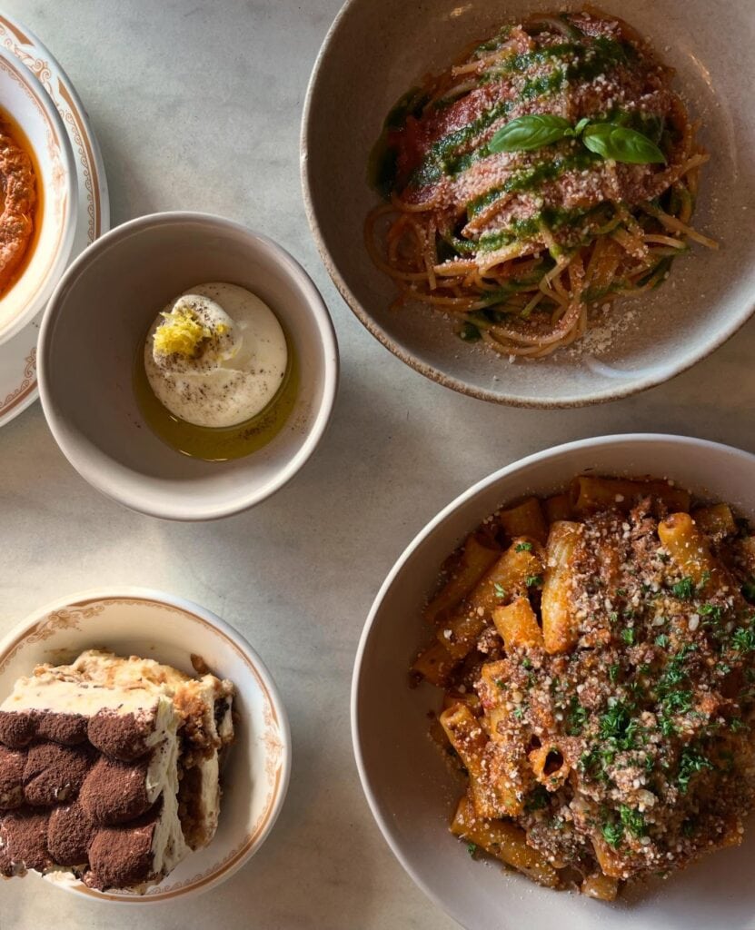 Selection of Pasta Dishes at Times New Roman Melbourne Italian Restaurant
