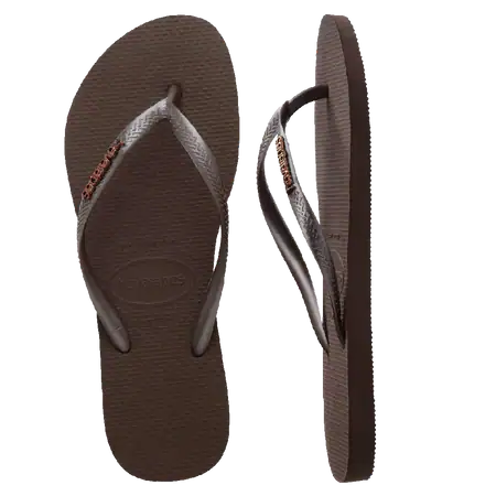 Havaianas Slim Metal Logo Thongs