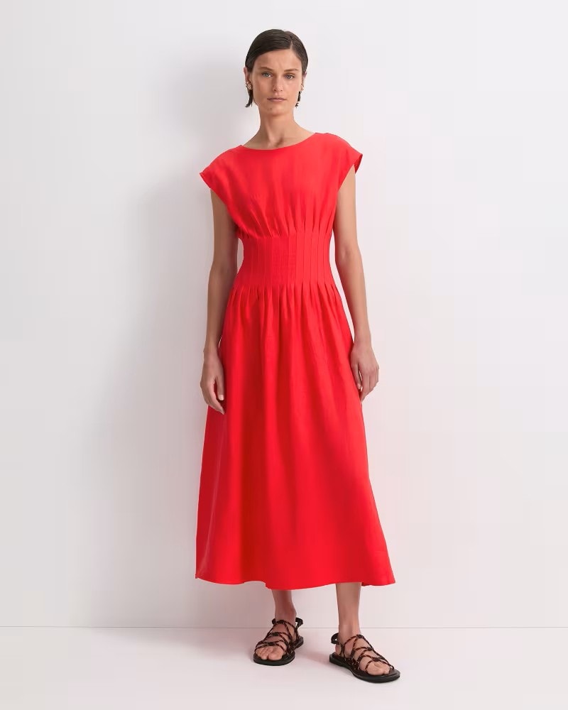 Sportscraft Ariana Pintuck Linen Dress