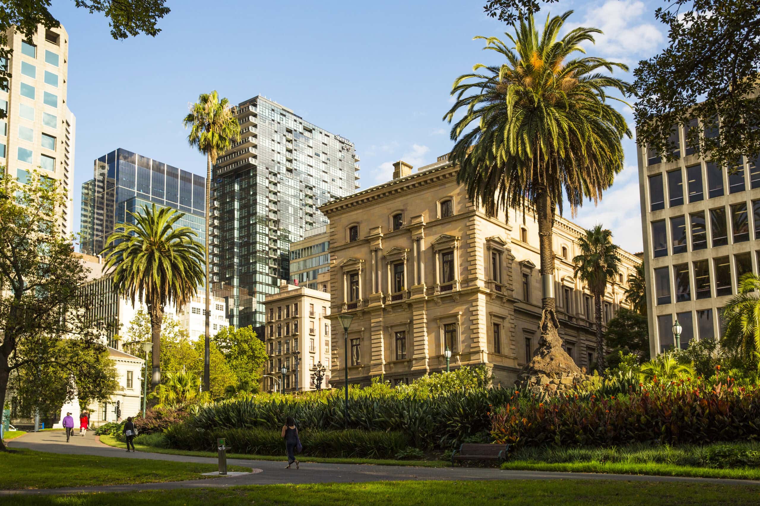 Treasury Gardens in East Melbourne.