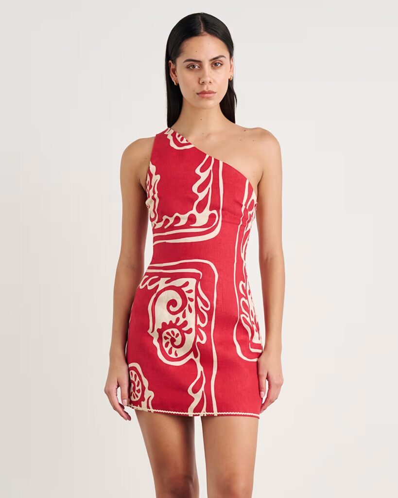 JAG Ceezee Asymmetric Linen Mini Dress