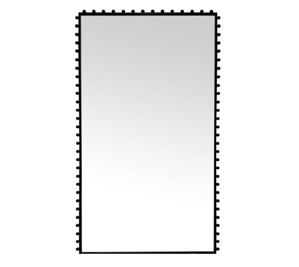 James Lane Lyon Floor Mirror Black