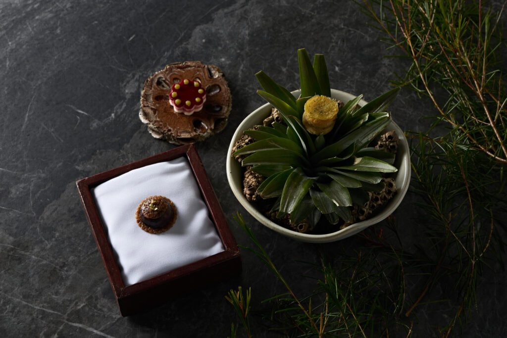 Degustation menu at Hardy's Verandah Restaurant in Adelaide.