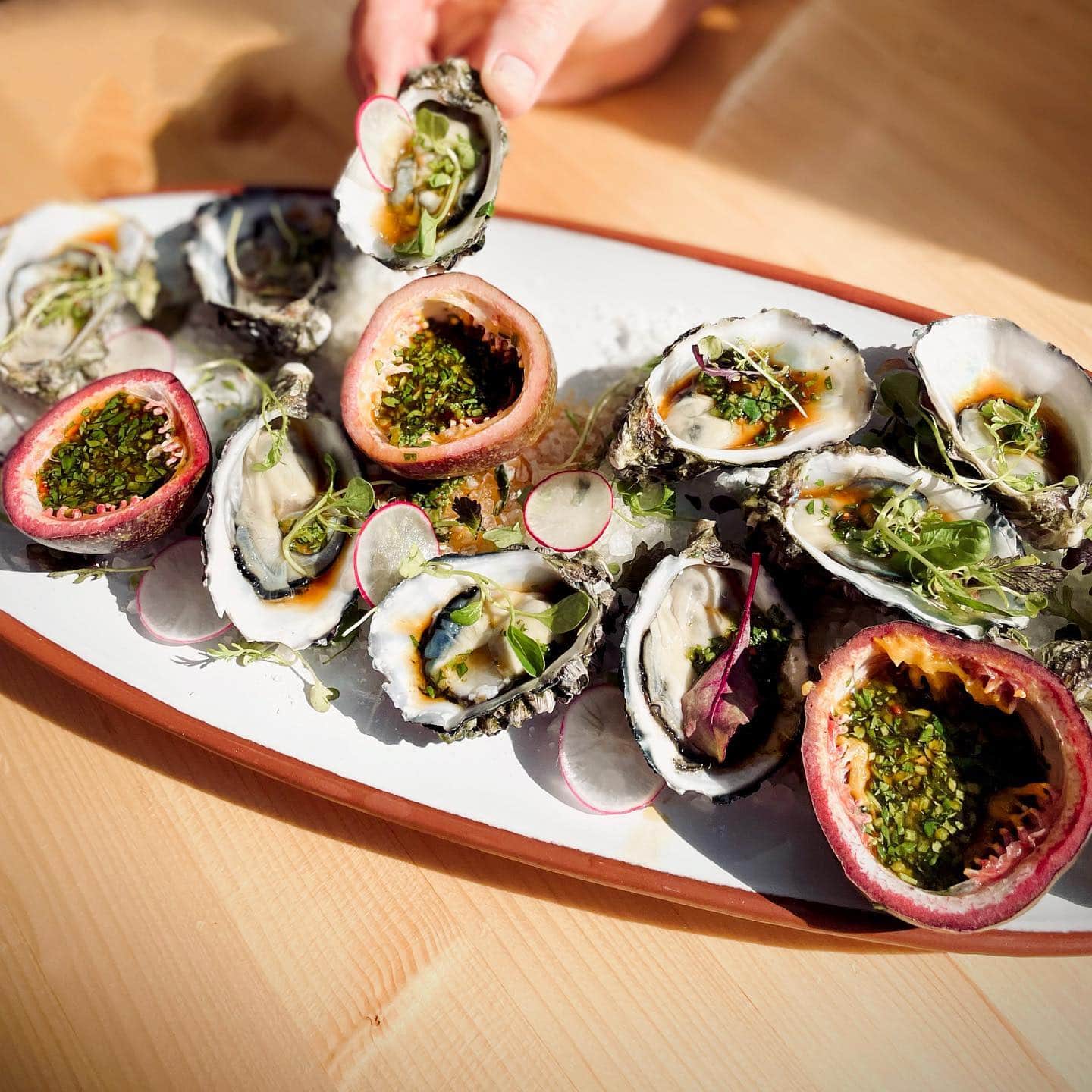 Fig oysters at Si Sea in Adelaide.