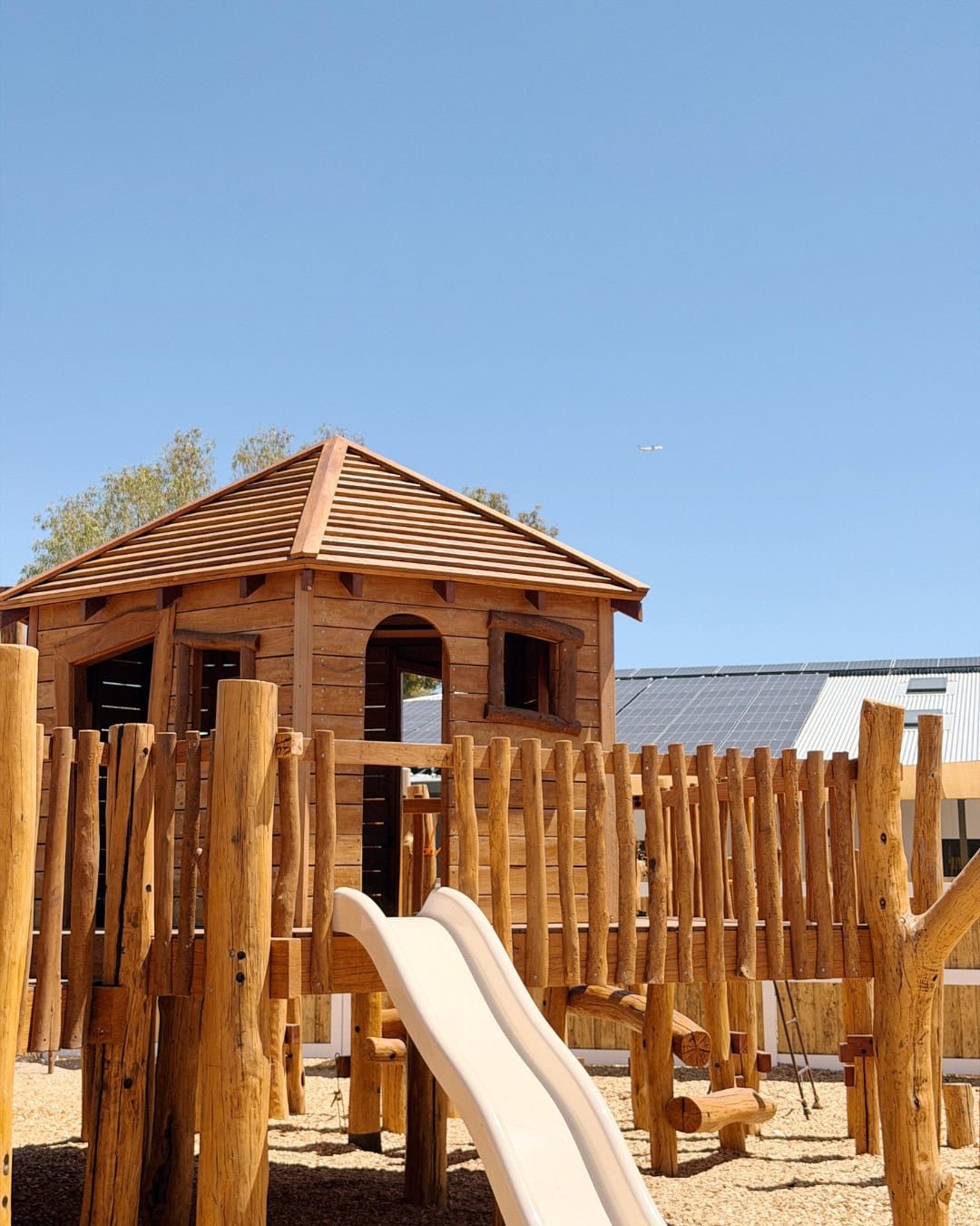 A large timber playground at Ballile Hill, East Vic Park