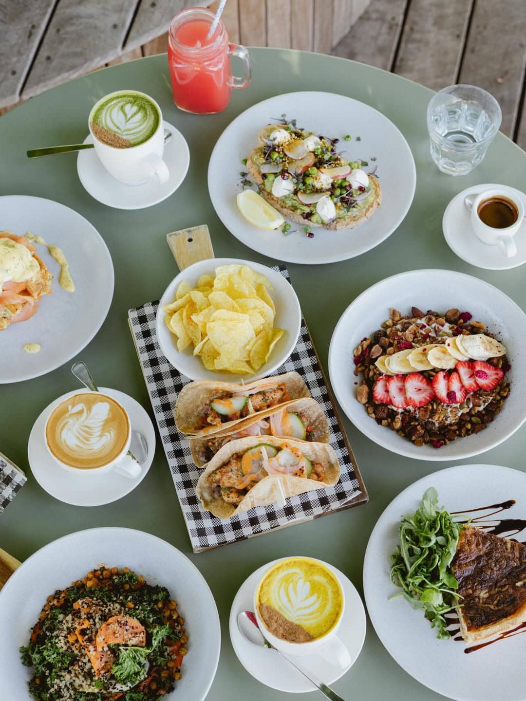 Brunch dishes at Peninsular Farm Cafe