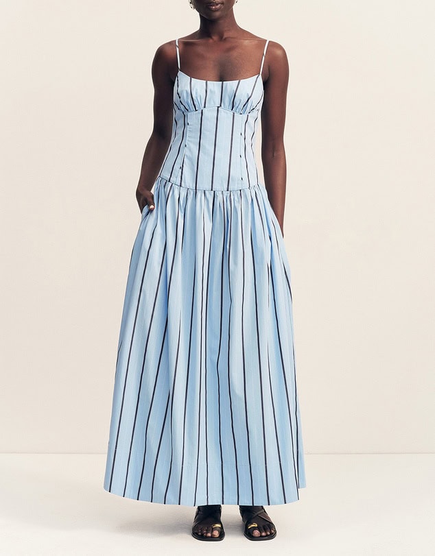 Shona Joy Saxon Panelled Bustier Maxi Dress