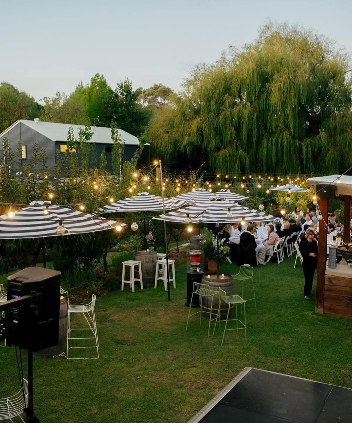 Garden area at Comida in Hahndorf.