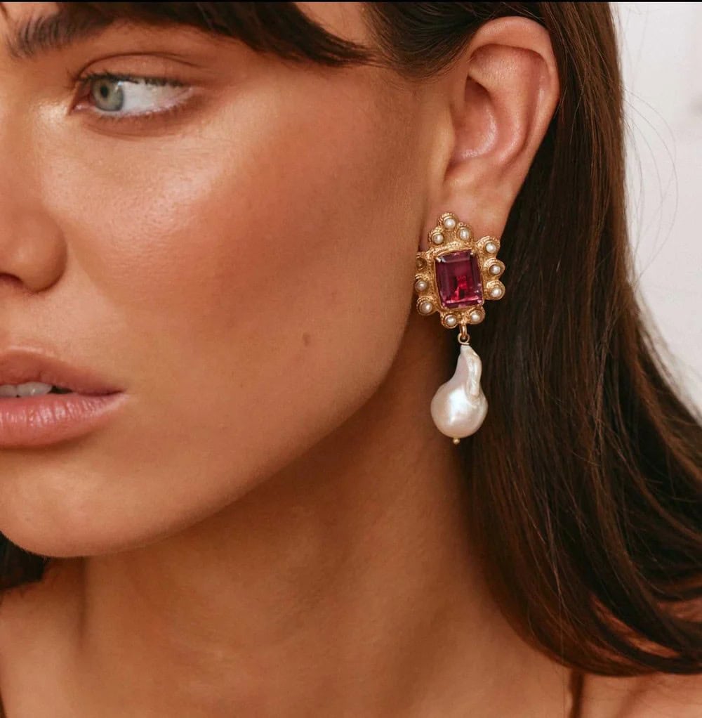 Christie Nicolaides Amalita Earrings Hot Pink