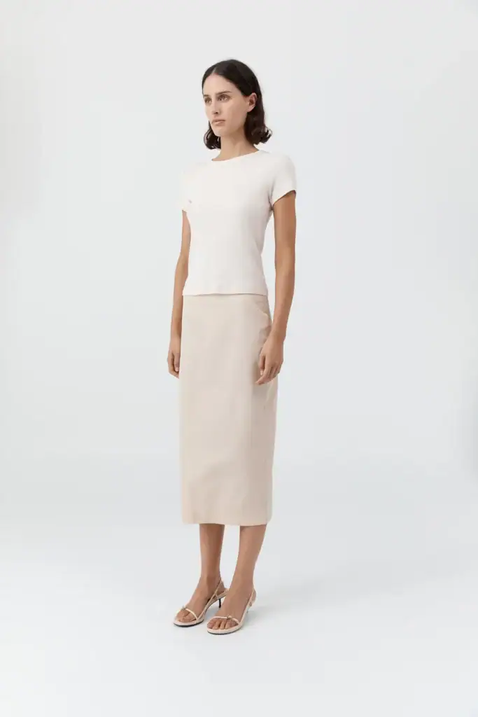 St Agni Paper Taffeta Column Skirt