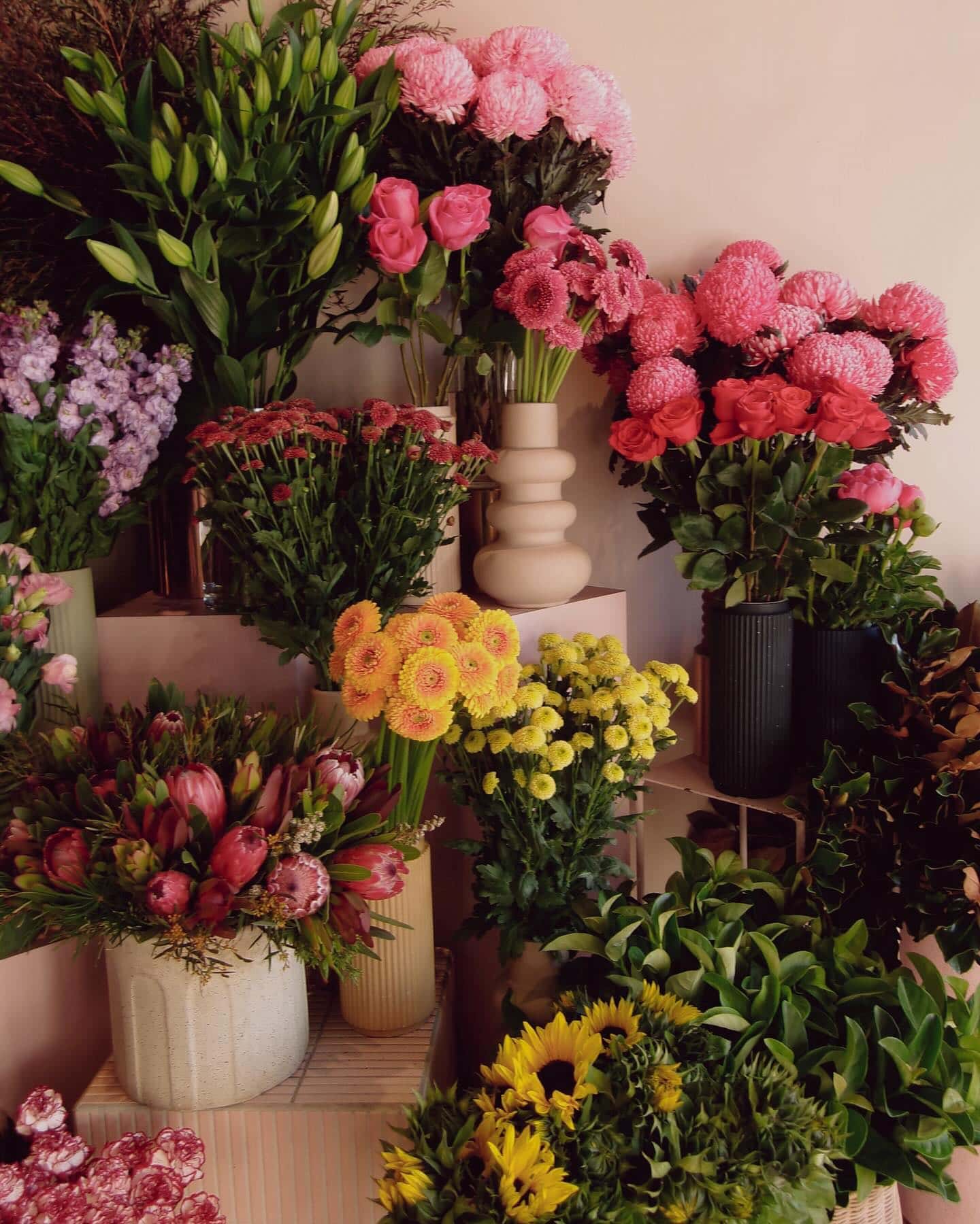 Selection of bouquets from Bloom Bar in Adelaide.