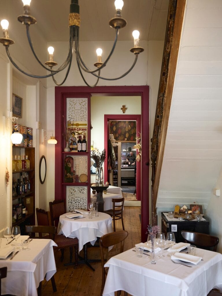 the interiors at da noi south yarra an italian restaurant in melbourne