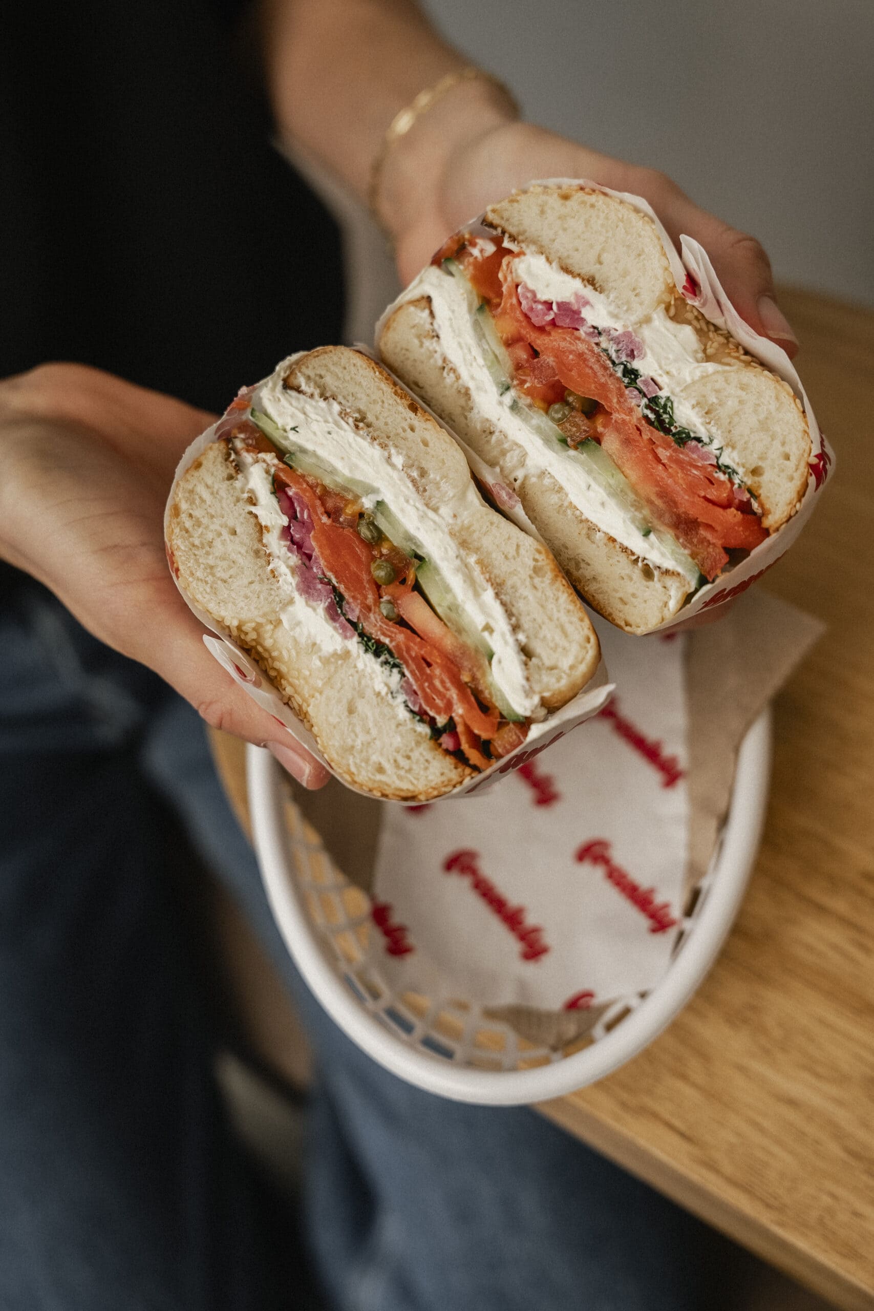 Bagel from Frankly Bagels in Adelaide.