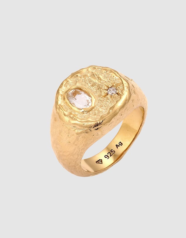 Haze & Glory Signet Sun Topaz Ring