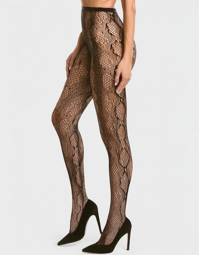 High Heel Jungle Sleek Snakeskin Tights