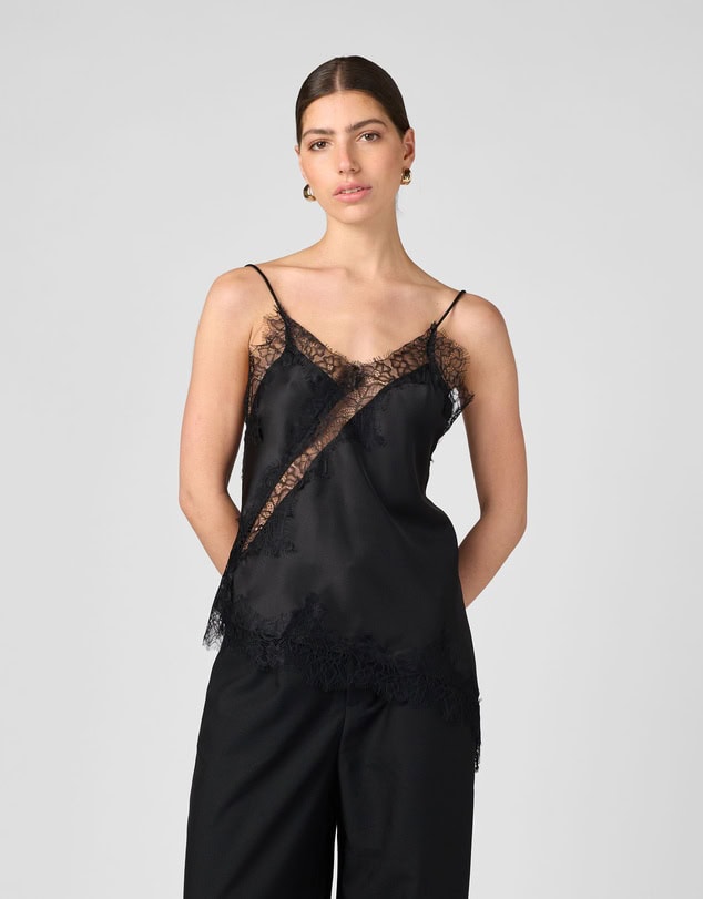 MVN Asymmetrical Lace Top