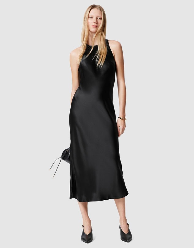& Other Stories Sleeveless Satin Midi Dress