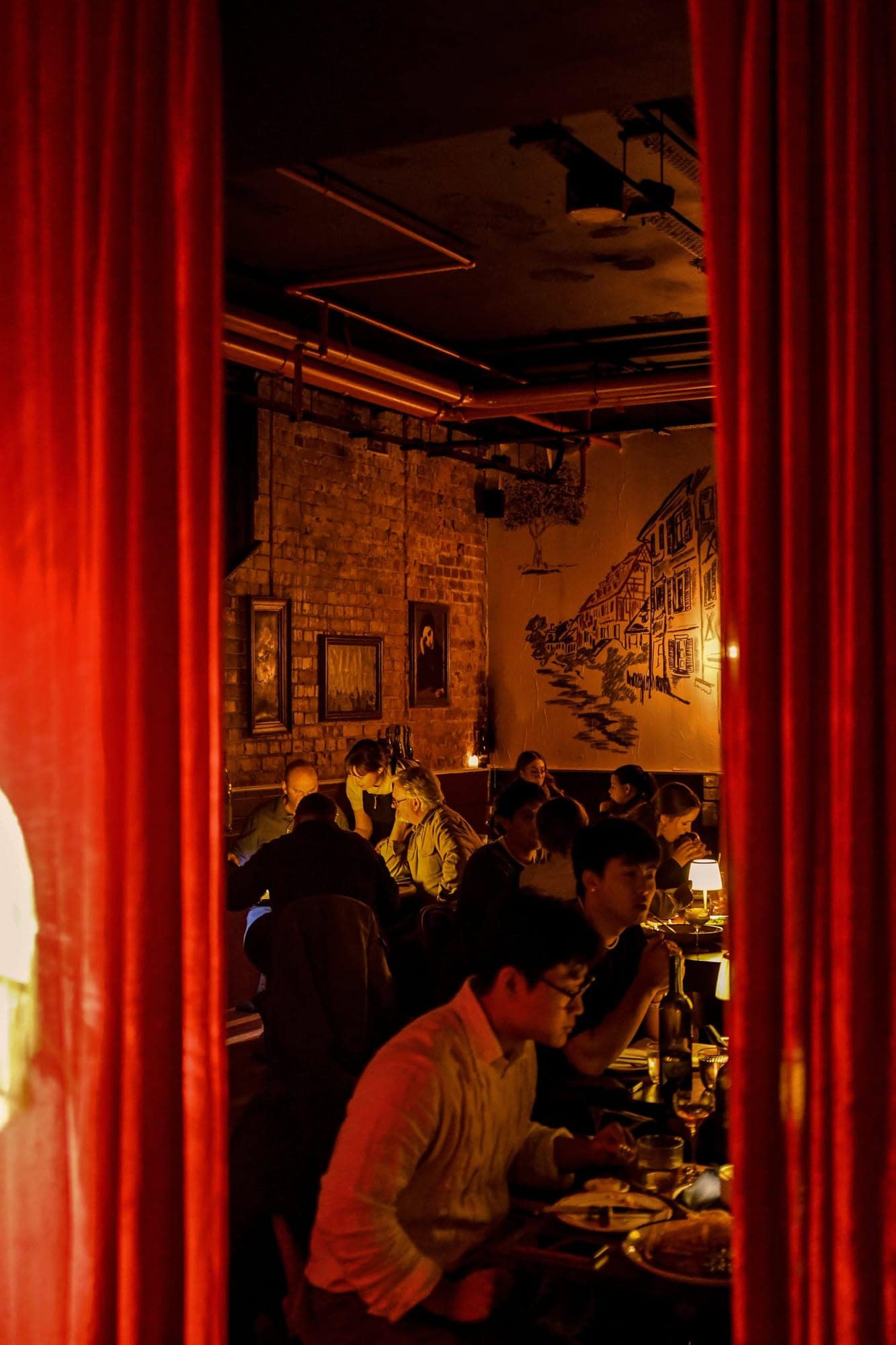 Dining area at La Louisiane in Adelaide.