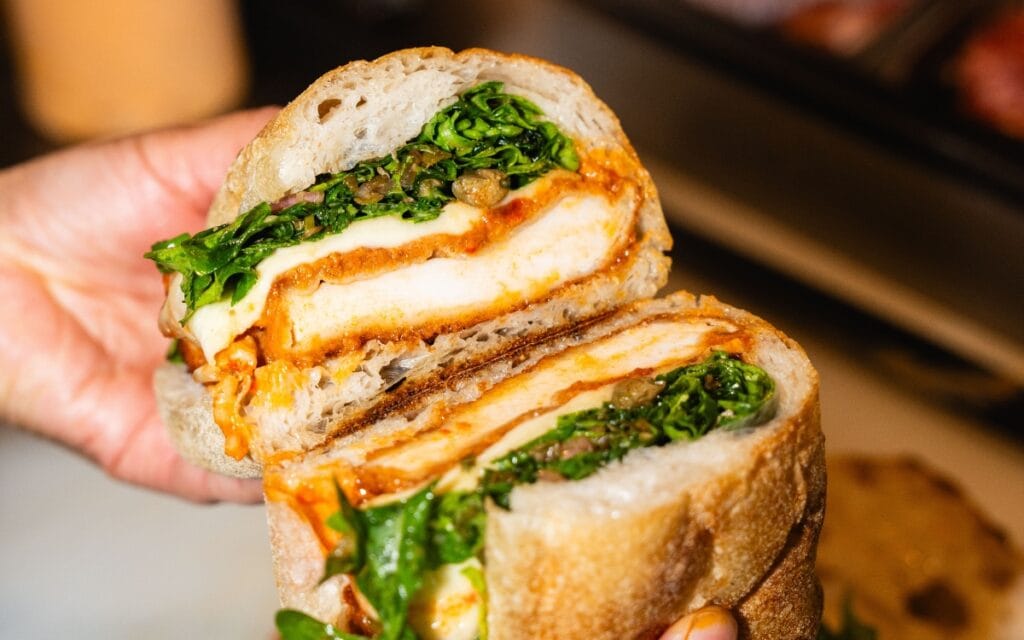 Chicken sandwich from Bottega Bandito in Adelaide.