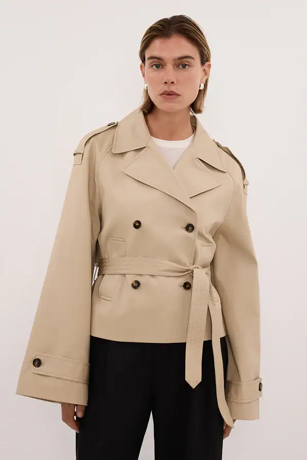 Dissh Gabriel Natural Cropped Trench