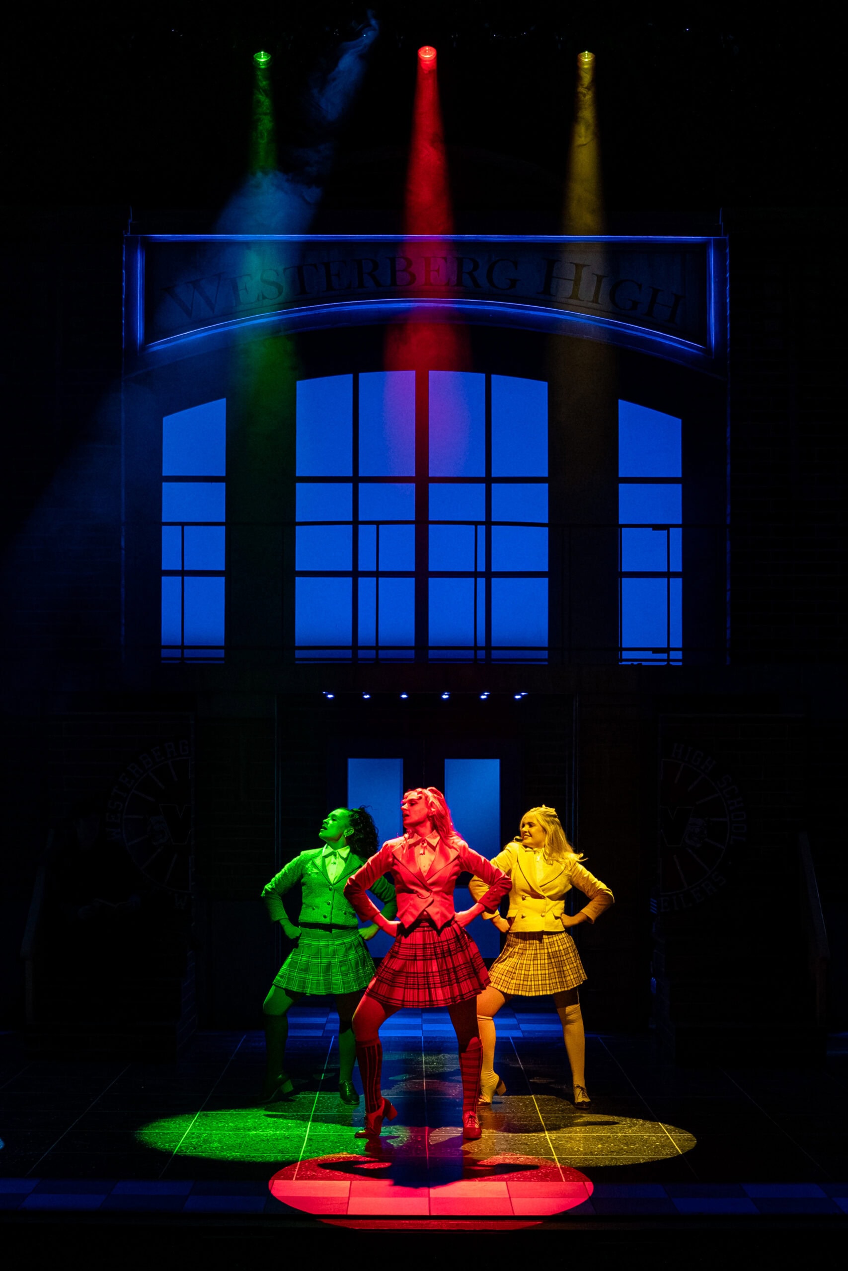 Actors on stage as part of Heathers The Musical.