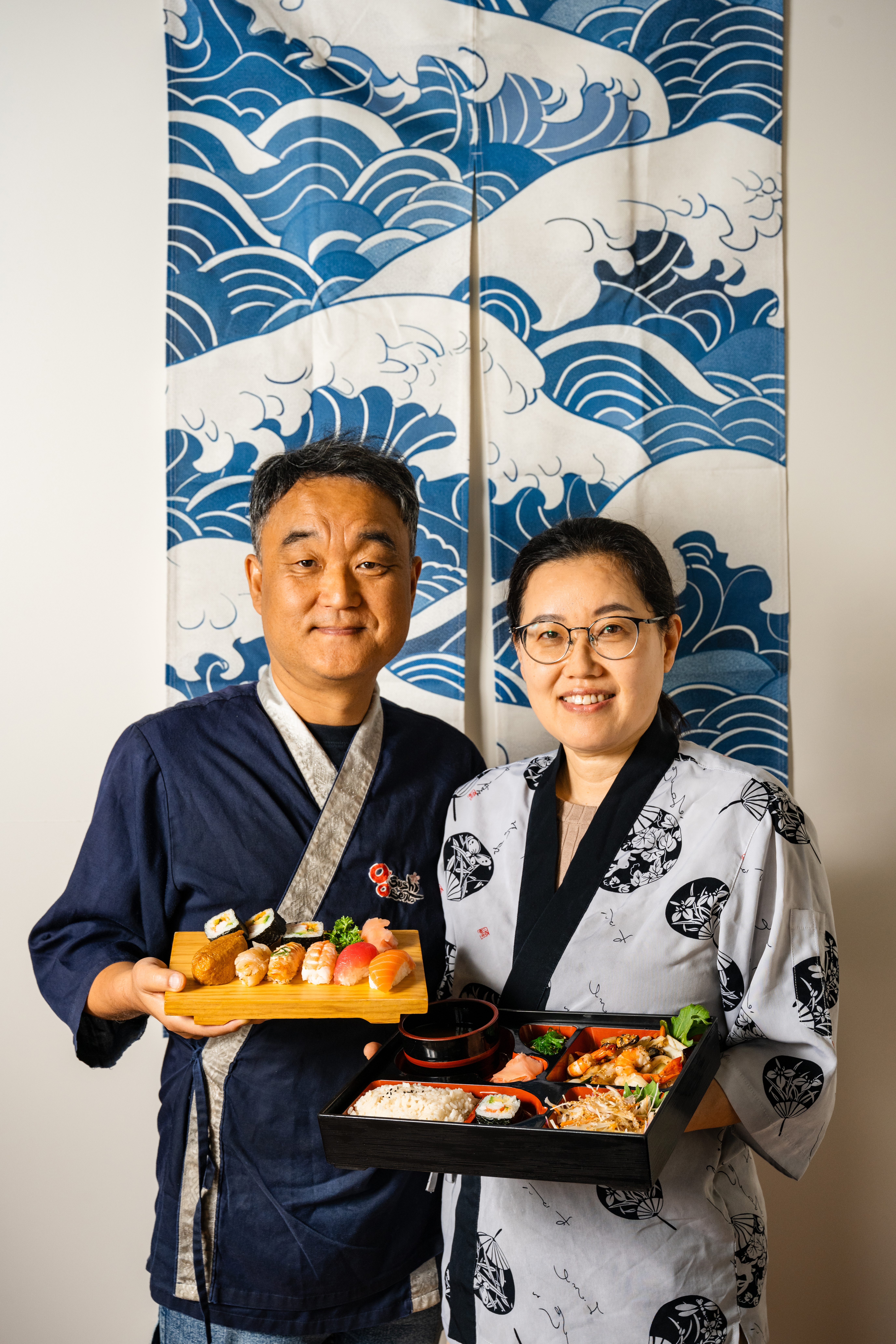 Jae Lee and Soo Lim from O'Sushi O'Bento in Adelaide.