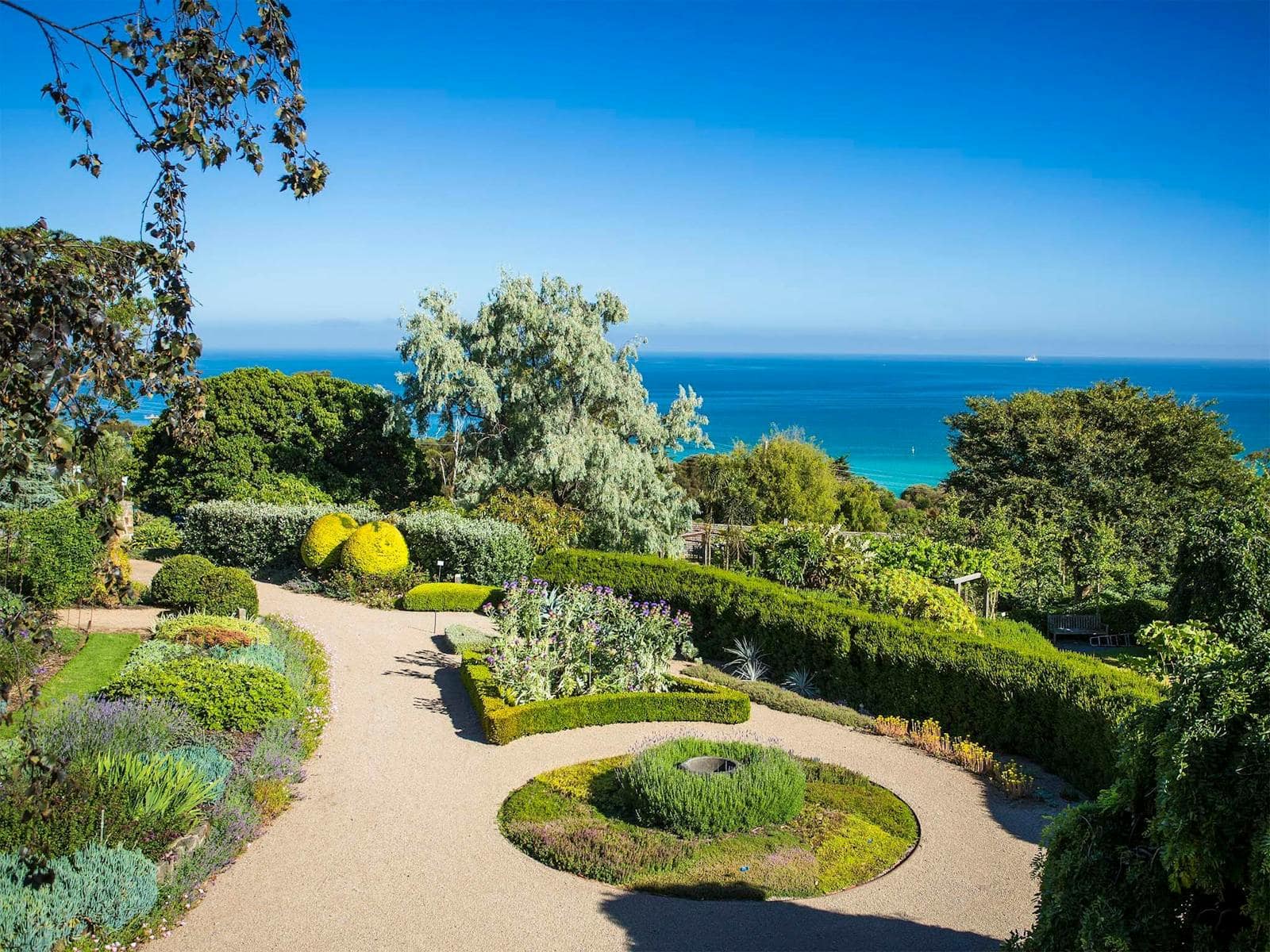 heronswood gardens mornington peninsula looking out to the sea