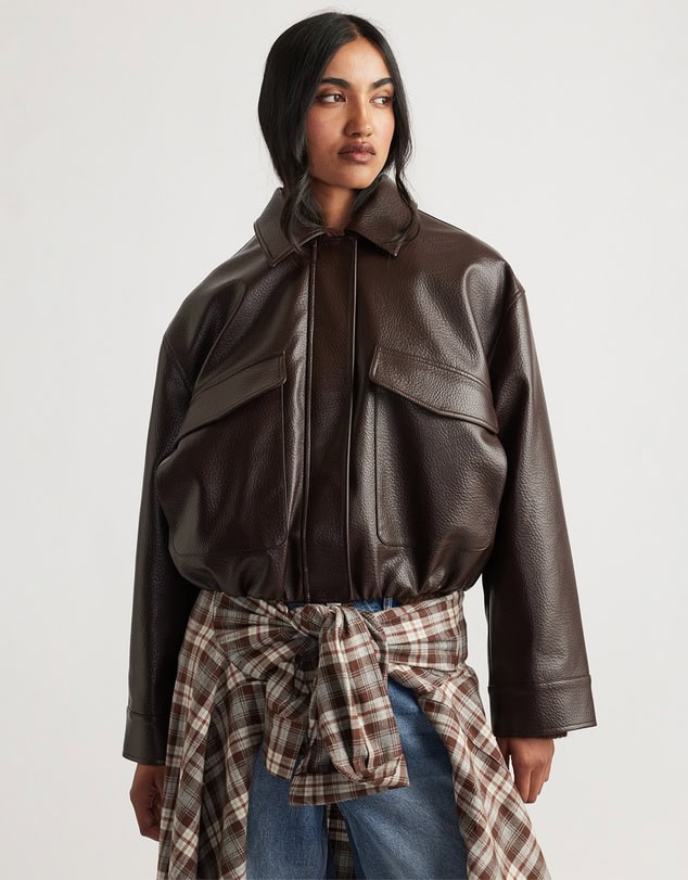 Decjuba Reece PU Bomber Jacket