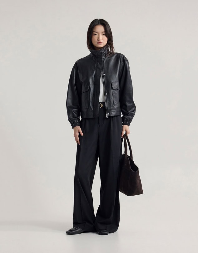 Oxford Rosie Leather Bomber Jacket