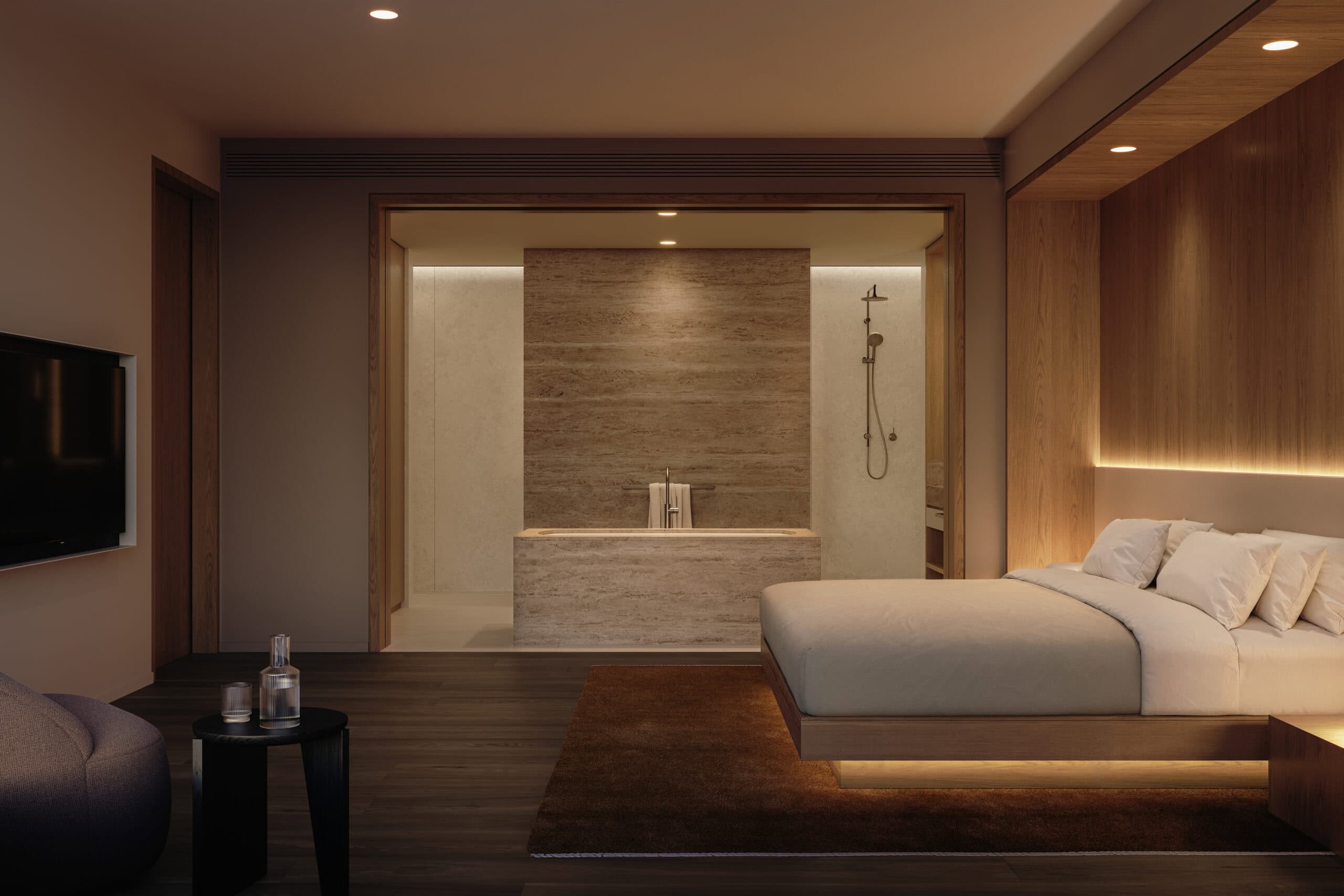 Artist impression of suite at new Little National Hotel Adelaide.