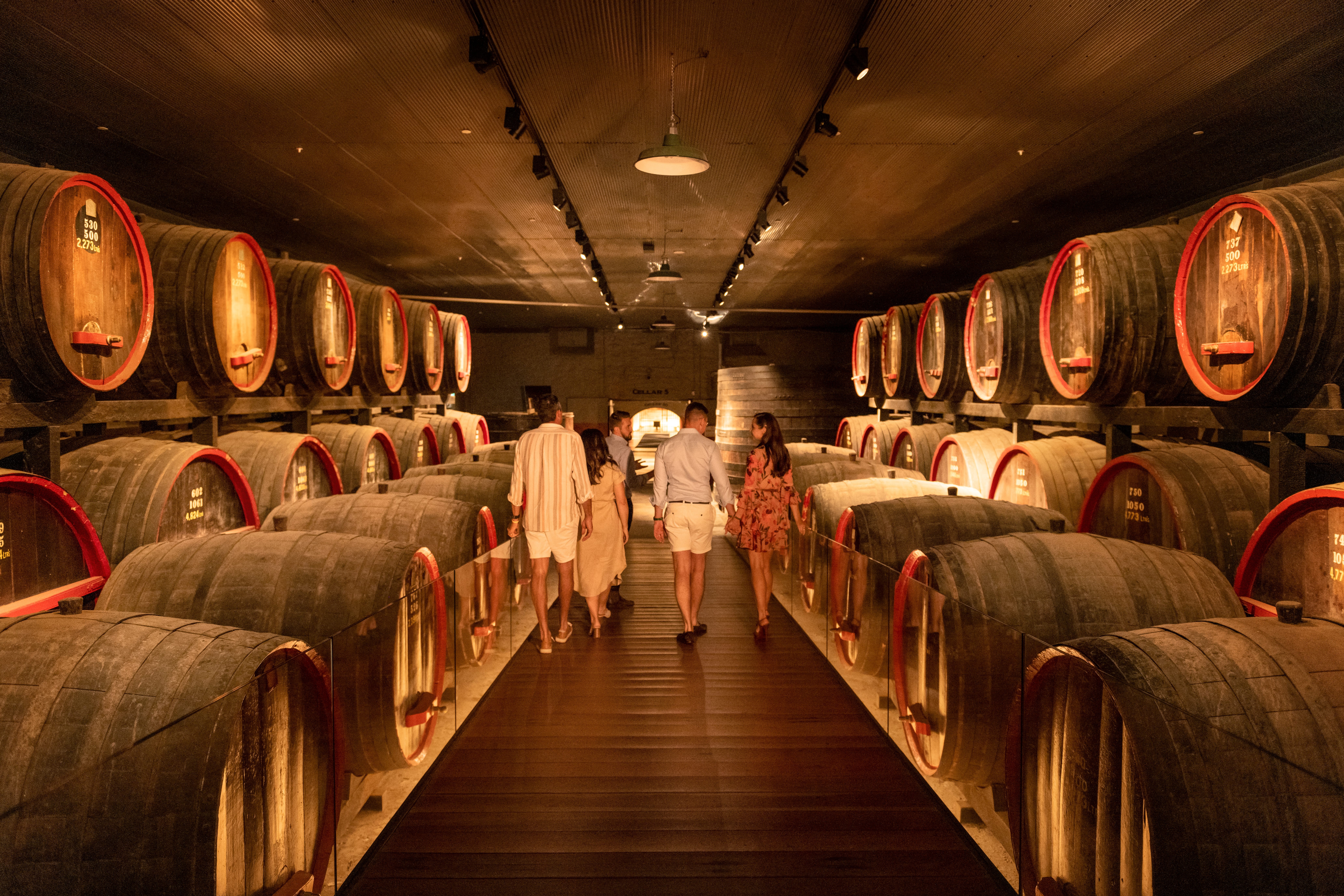 Cellar at Penfolds Estate in Adelaide.
