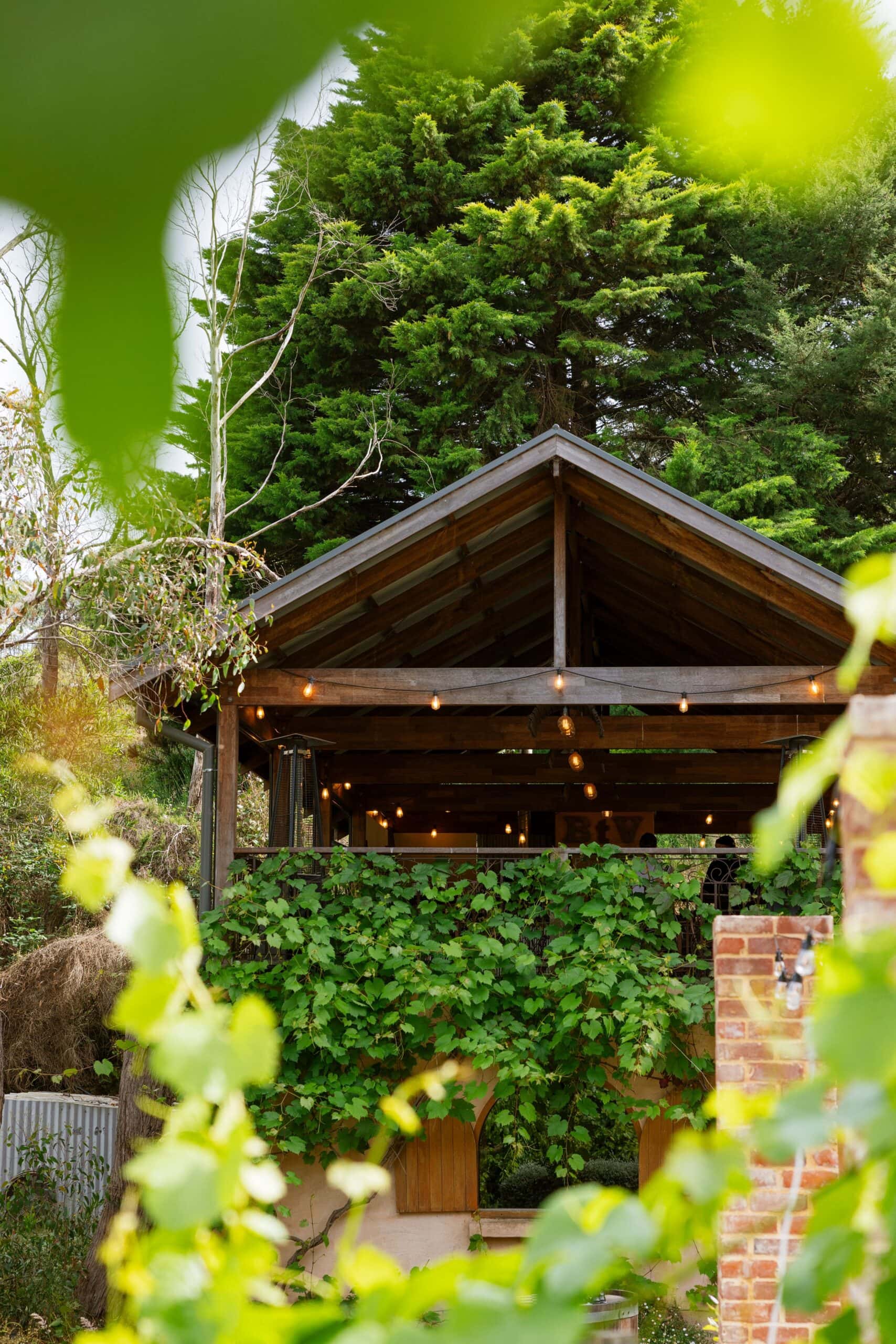 Exterior of Between the Vines Cellar Door in Adelaide Hills.