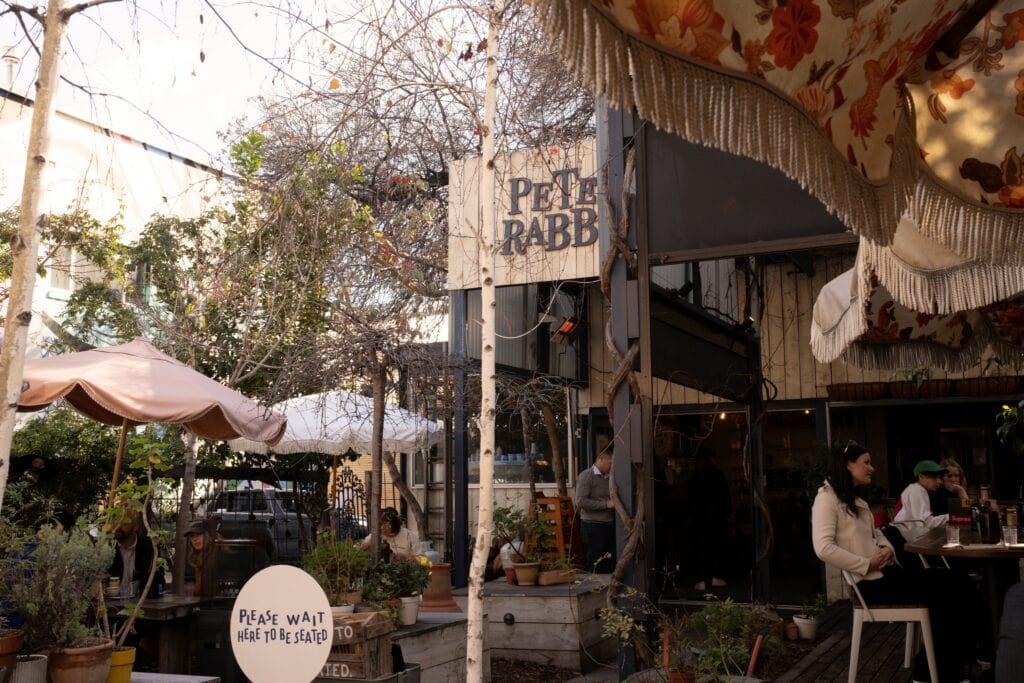 Peter Rabbit garden cafe in Adelaide.