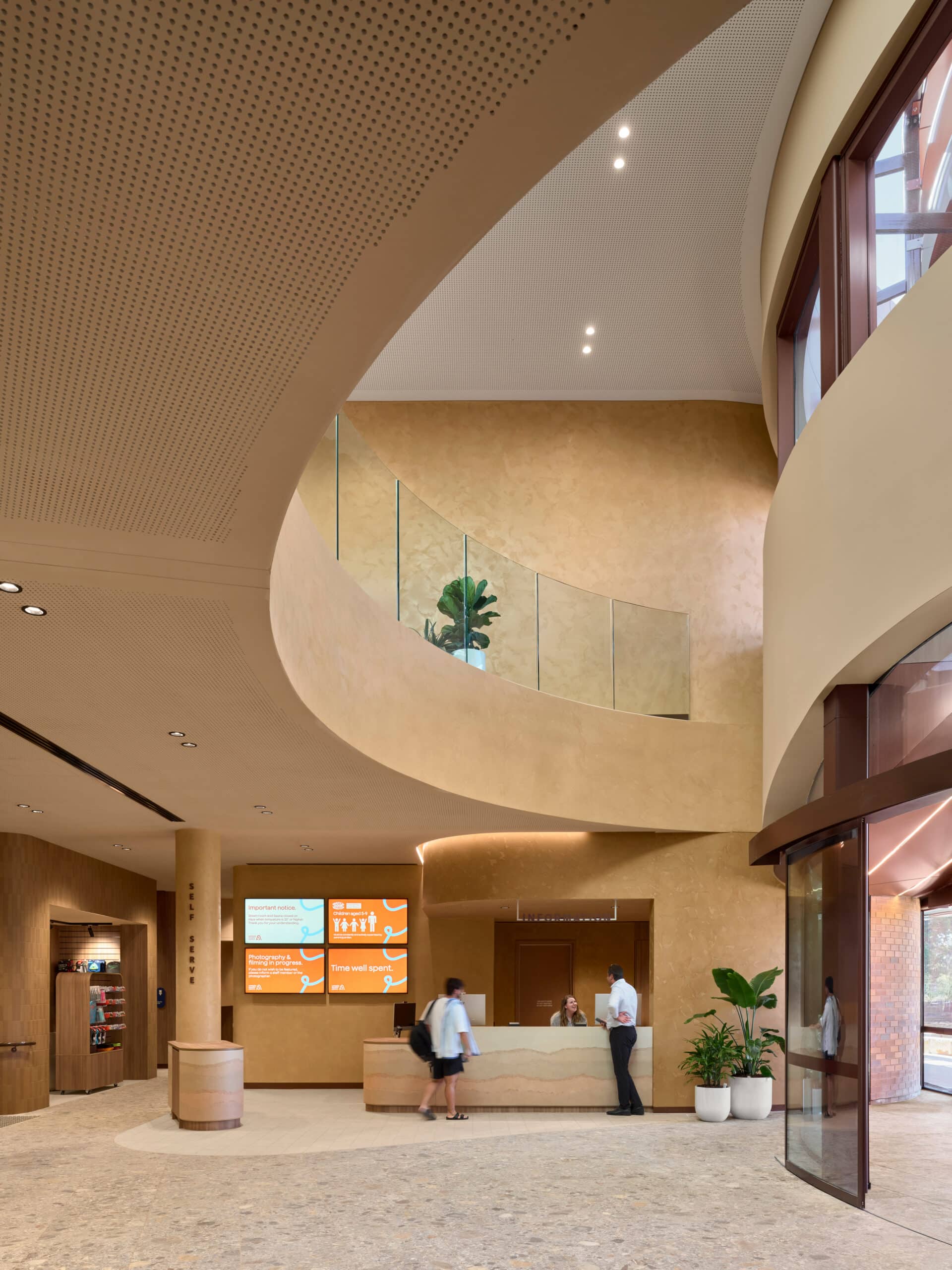 Interior design details of Adelaide Aquatic Centre Development.