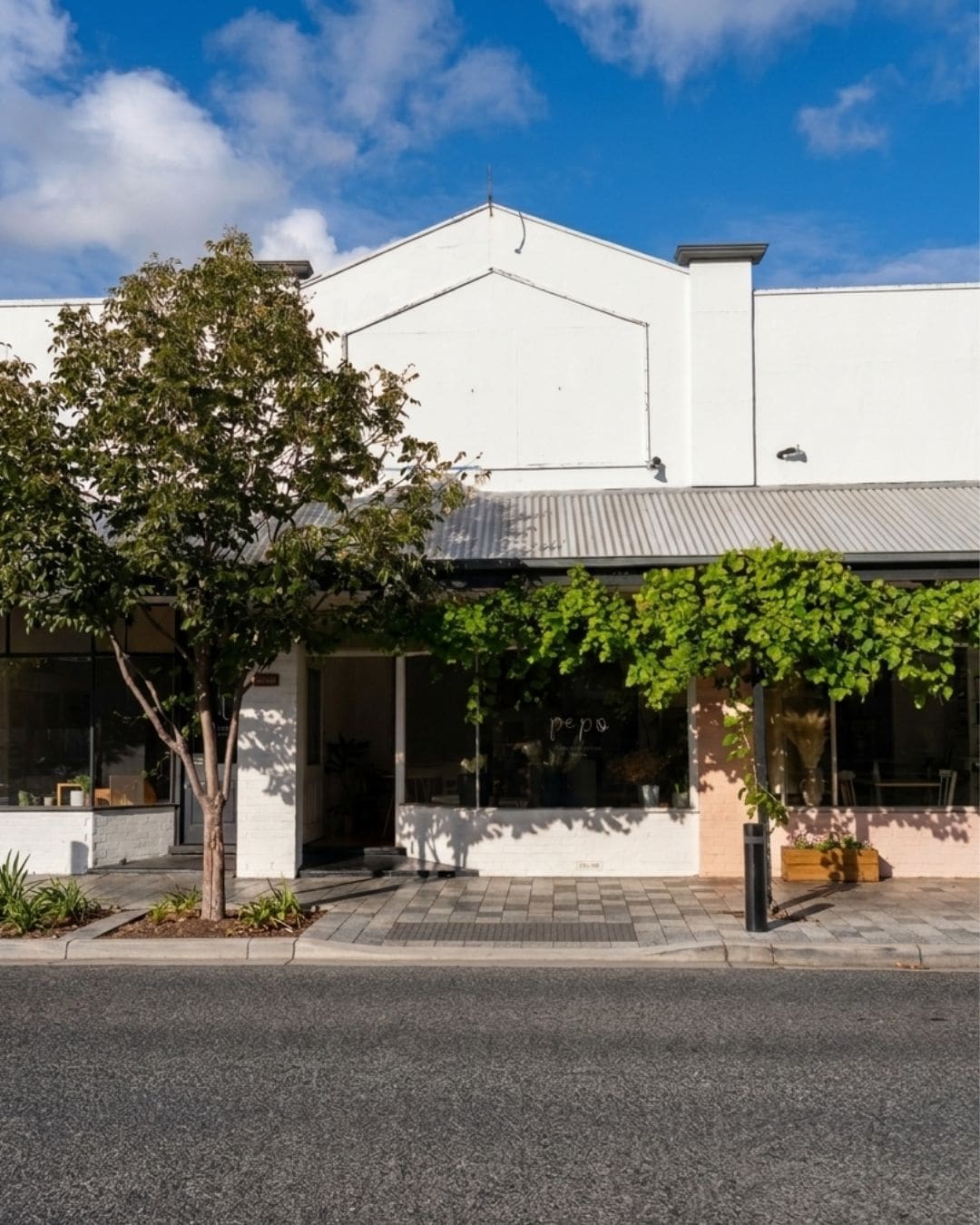 Exterior facade of Pepo Eatery in Adelaide.