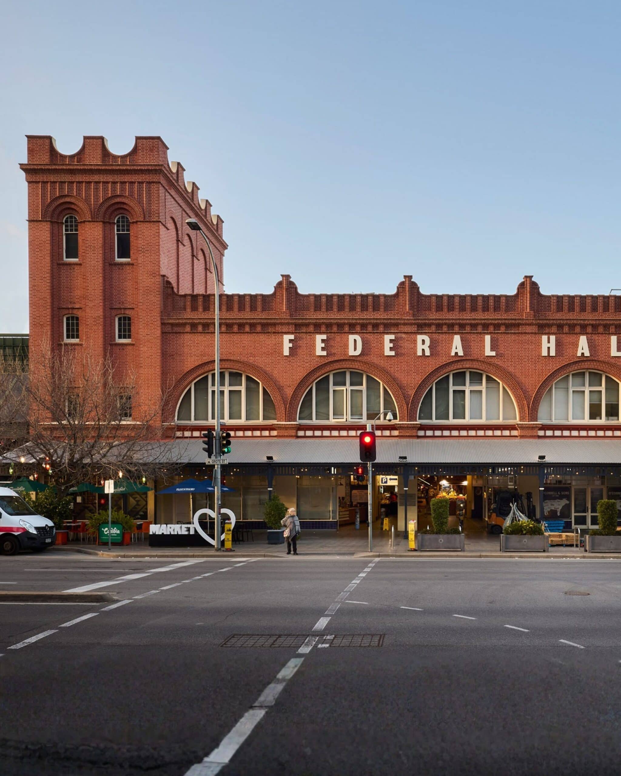 Exterior of Adelaide Central Market.