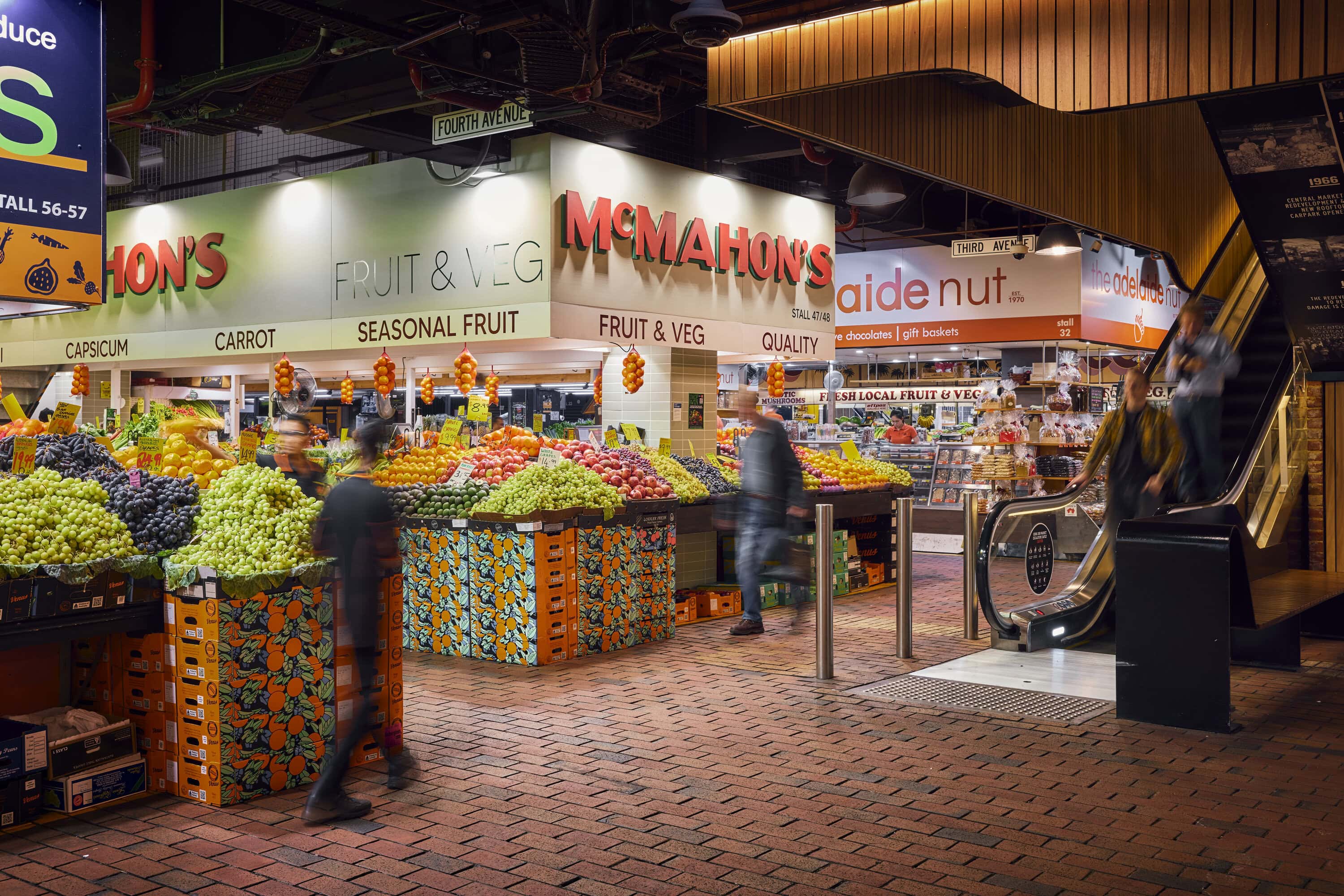 Food stall at Adelaide Central Market.