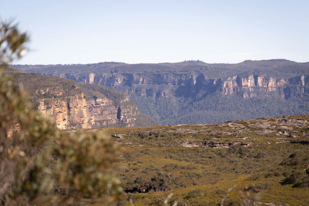 A sweeping shot of the views from the walking trail of Butterbox Canyon in the Blue Mountains,. 