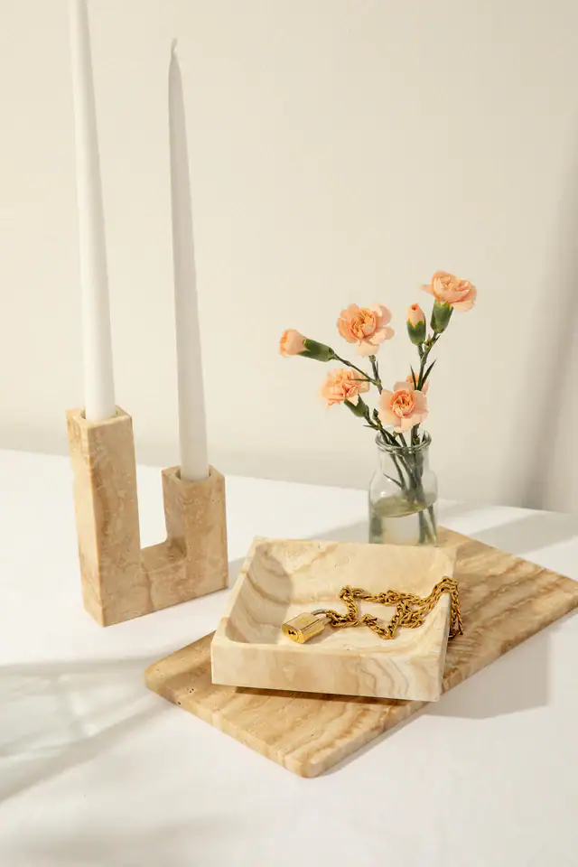 No. 22 Home Travertine Catchall Bowl