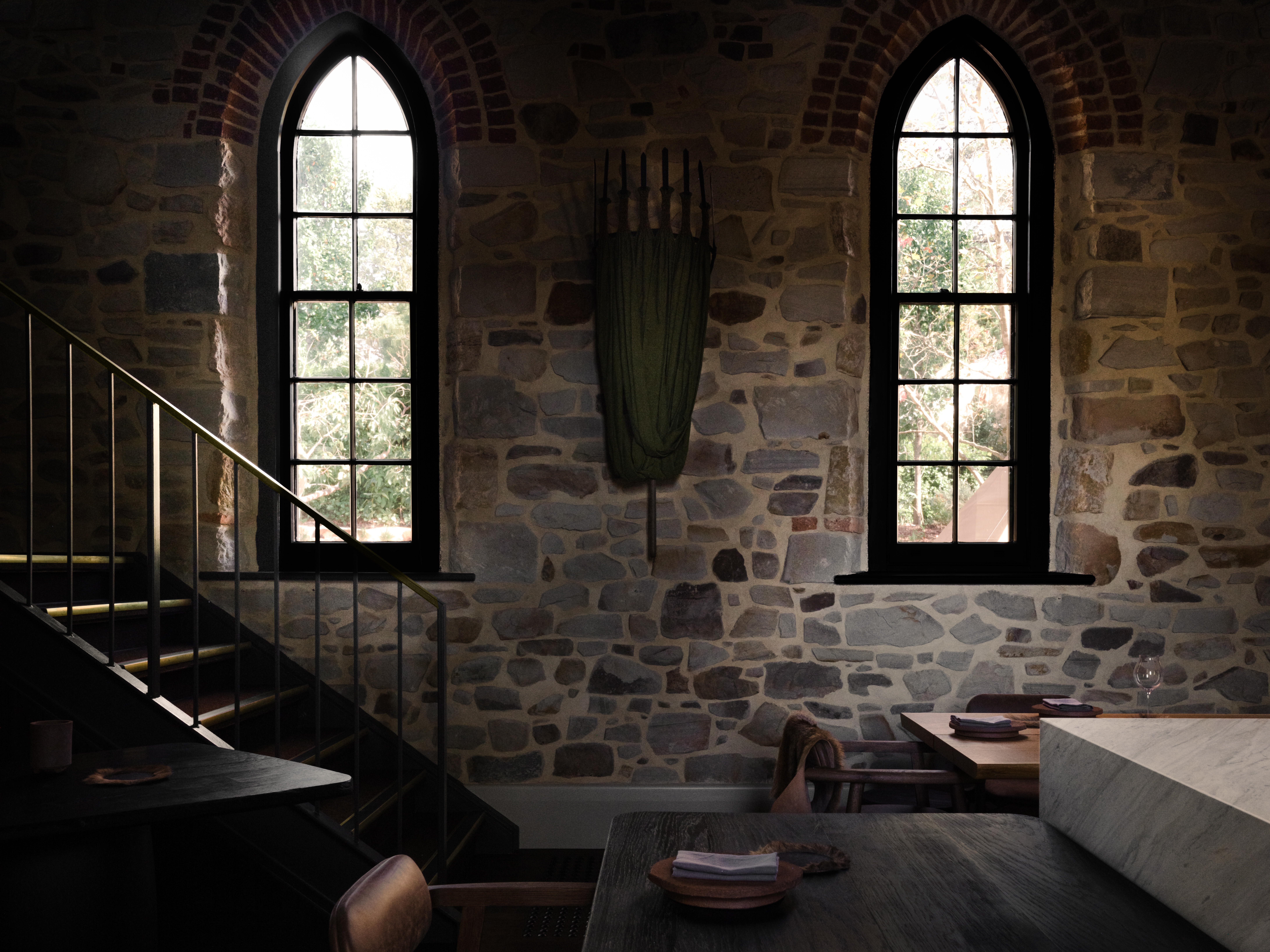 Interiors at Restaurant Aptos in Adelaide.