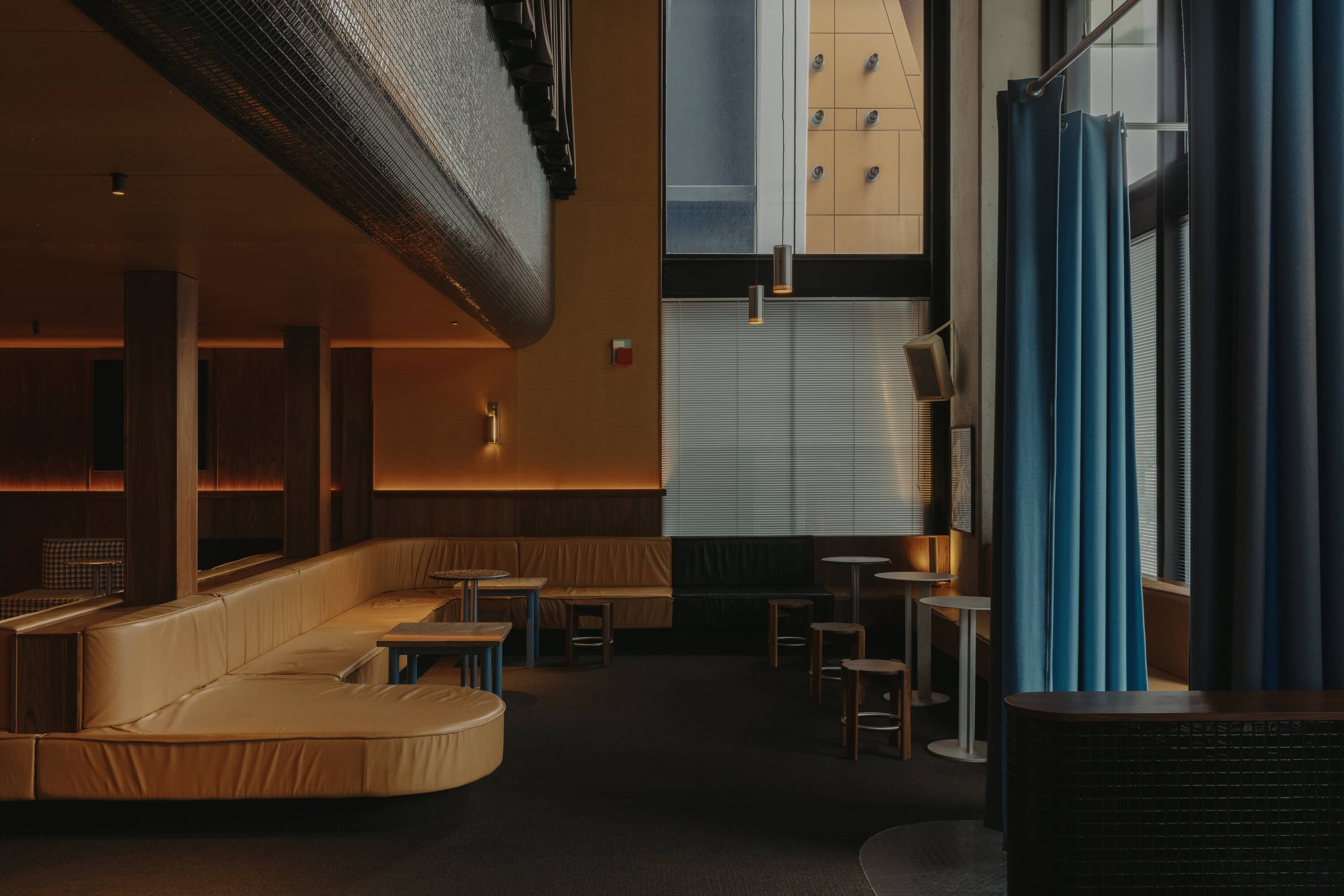 Interior design details of Honeydripper bar in Adelaide.