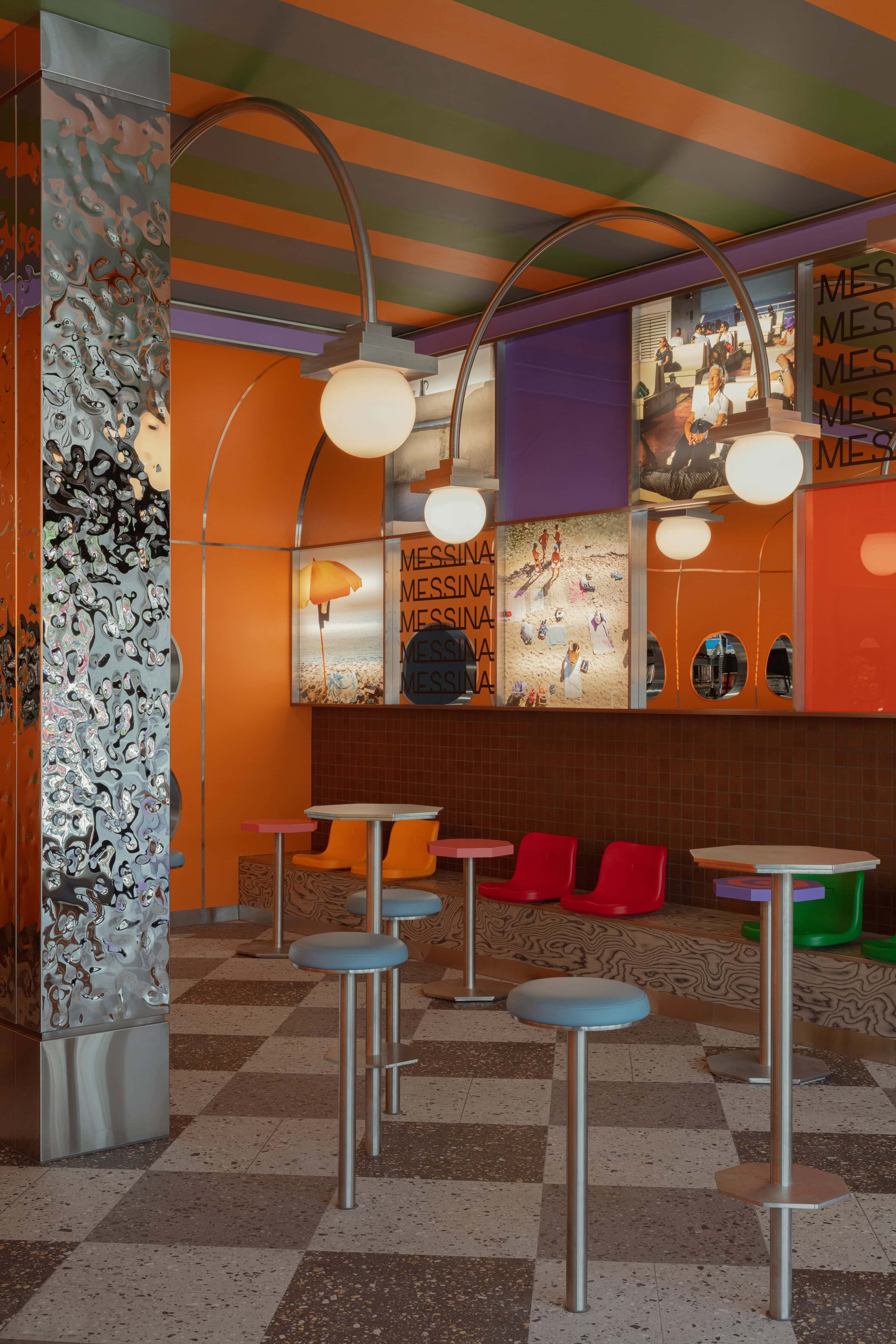 Interior design details of Messina Glenelg in Adelaide.