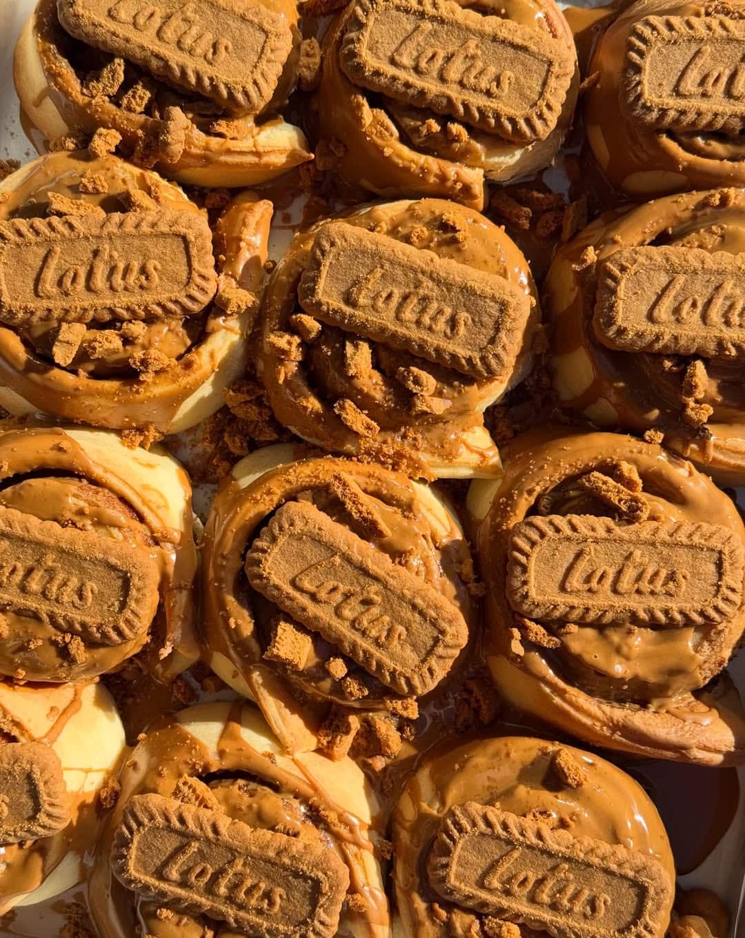 biscoff biscuit cinnamon scrolls from cocoa and bean bondi beach