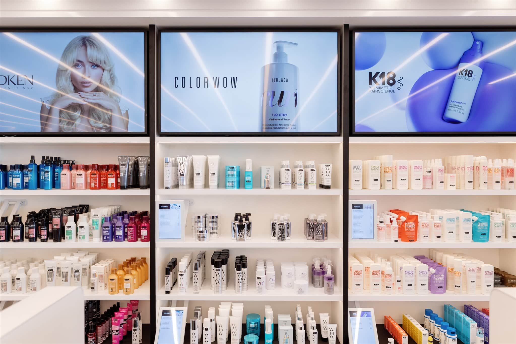 hair care shelf at adore beauty store inside parramatta westfield