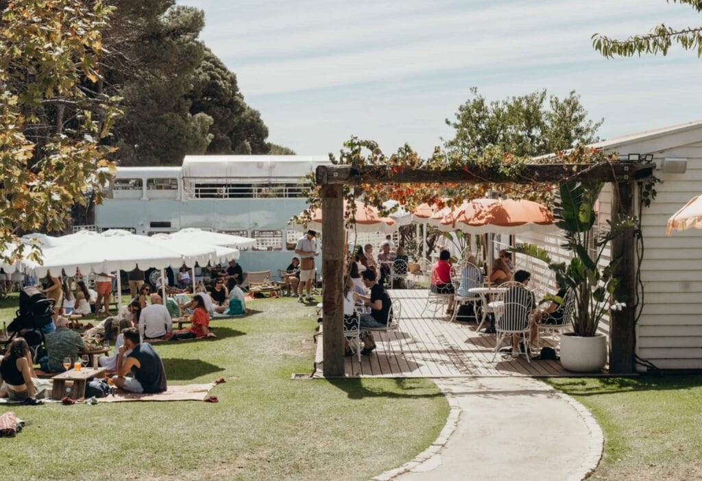 Exterior of garden at Down The Rabbit Hole Wines in McLaren Vale.